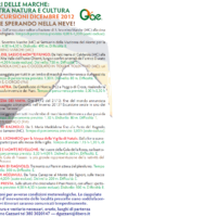 B&B Italy MARCHE “lacasatragliulivi” consiglia: I TESORI DELLE MARCHE in cammino tra natura e cultura CALENDARIO Dicembre 2012